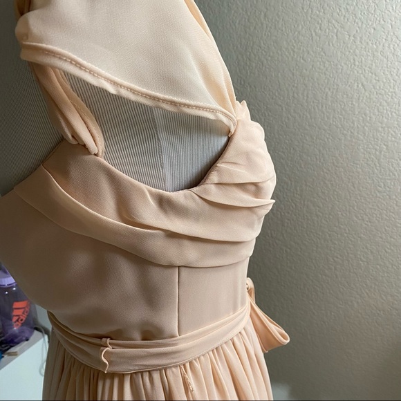 Vera Wang Peach Cream Dress Sz 4 - Picture 4 of 12